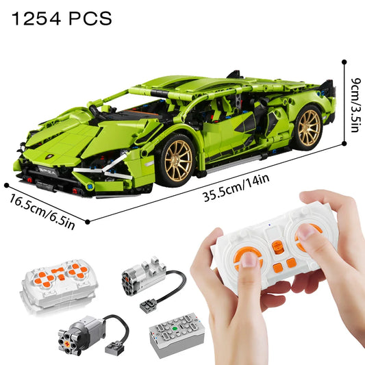 Riceblock Technical 1:14 Racing Sport Car Model Building Blocks Bricks MOC City Vehicle Supercar Adult Toy For Boy Children Gift Freshtrendingproduct