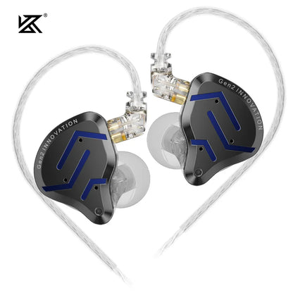 KZ ZSN Pro 2 Hybrid Drive 1BA+1DD In Ear Metal Earphones HIFI Bass Headset Monitor Earbuds Sport Noise Cancelling Headphone Freshtrendingproduct