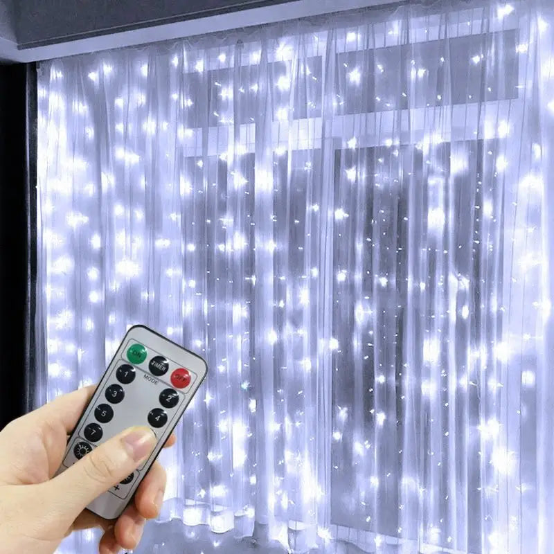 600/300/200/100LED Curtain String Lights Window USB Powered Fairy Light New Year 2025 Garland Led Lights Christmas Decoration Freshtrendingproduct