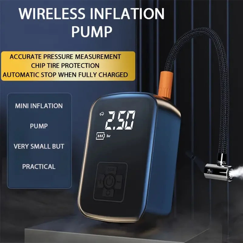 1pc Wireless Car Air Compressor Air Pump Electric Tire Inflator Pump for Motorcycle Bicycle Boat AUTO Tyre Balls Inflatable Freshtrendingproduct