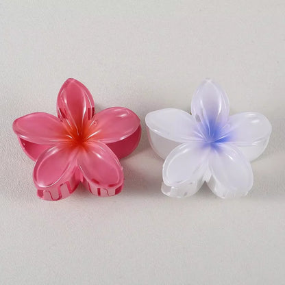 2/4/6pcs Fashion Women Flower Hair Claws Hawaiian Gradient Hair Clips Vacation Beach Style Hairpins Hair Accessories ﻿ Freshtrendingproduct