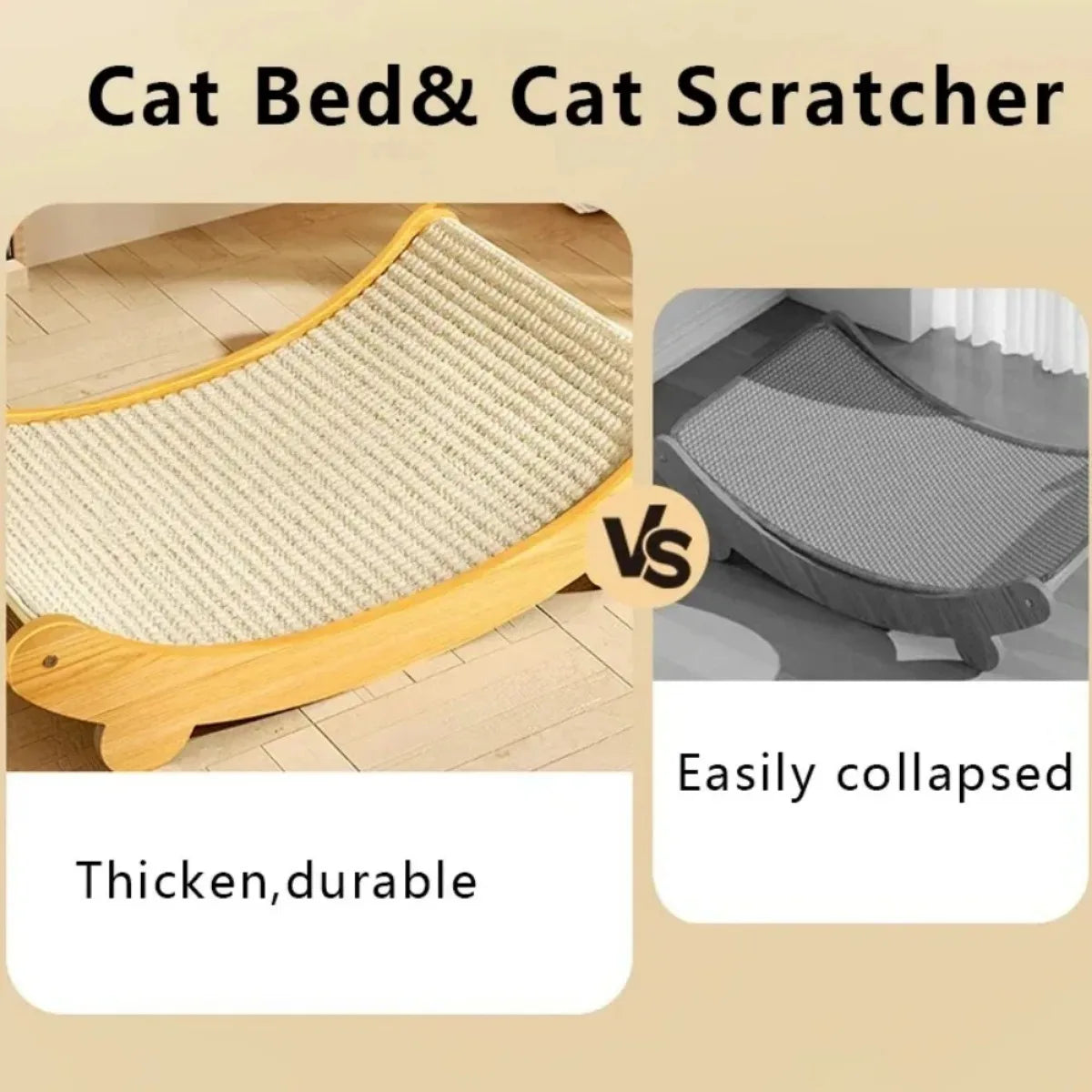 Wooden Cat Scratching Pads Multifuction Cats Sleeping Bed Detachable Wear-resistant Cat Scratch Board Kitten Grinding Cats Toys Freshtrendingproduct