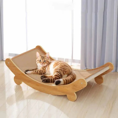 Wooden Cat Scratching Pads Multifuction Cats Sleeping Bed Detachable Wear-resistant Cat Scratch Board Kitten Grinding Cats Toys Freshtrendingproduct