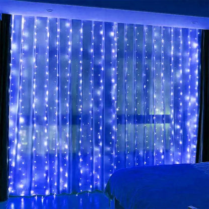 600/300/200/100LED Curtain String Lights Window USB Powered Fairy Light New Year 2025 Garland Led Lights Christmas Decoration Freshtrendingproduct