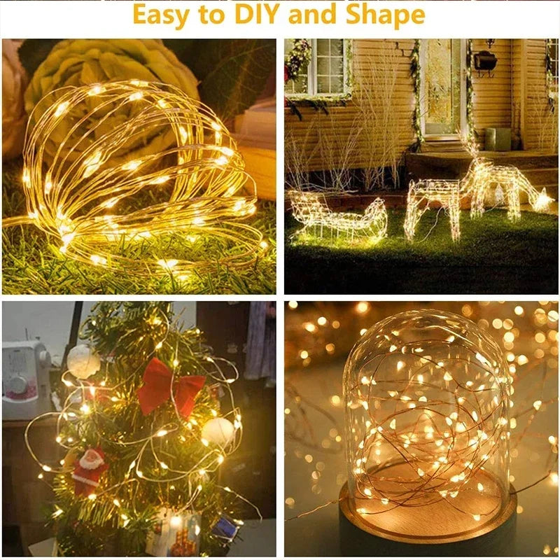 3M LED Curtain String Lights Fairy Decoration USB Holiday Garland Lamp 8 Mode For Home Garden Christmas Party New Year Wedding Freshtrendingproduct