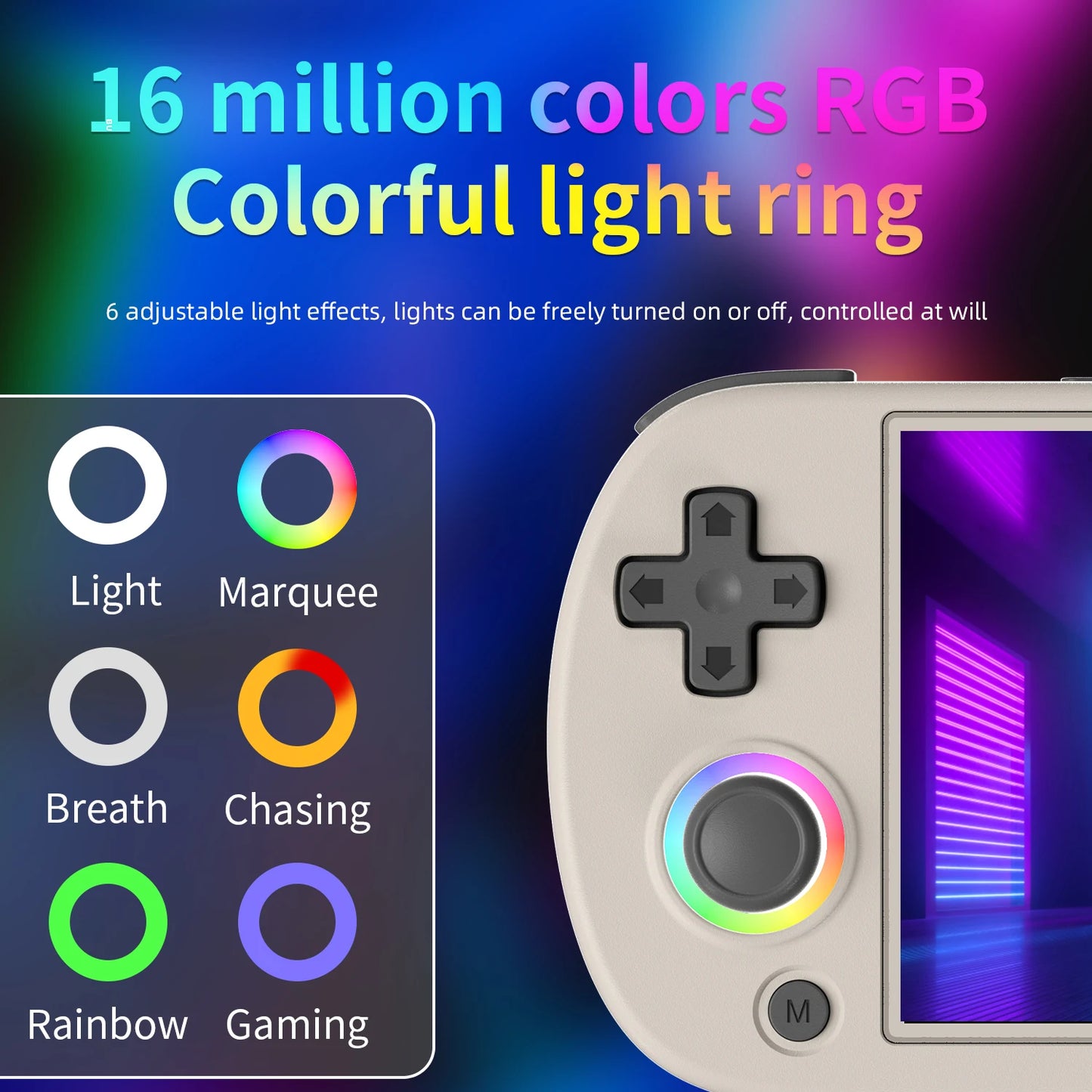 ANBERNIC RG40XX H Handheld Game Console 4.0-in 640*480 IPS Screen 3200mAh 64 Bit System With RGB Light Built in 5K+Games RG40XXH Freshtrendingproduct