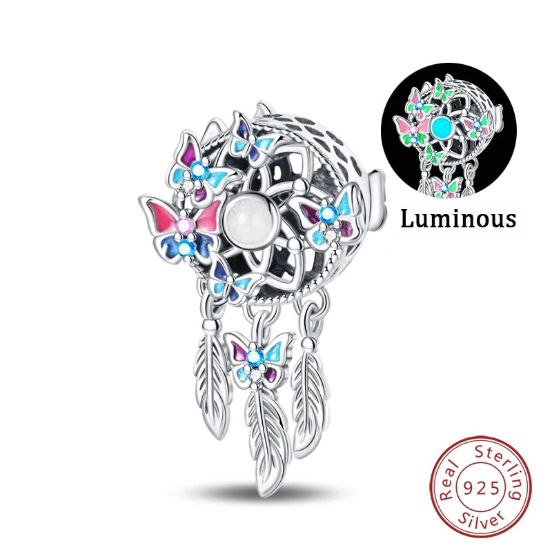 Fit Qikaola 925 Original Bracelets Blue Zircon Owl Luminous Sea Turtle Octopus 925 Silver Charms Beads DIY Birthday Jewelry Gift Freshtrendingproduct