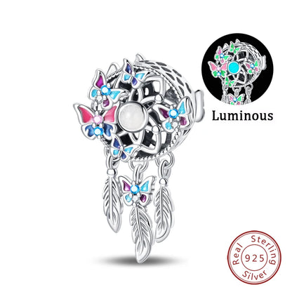 Fit Qikaola 925 Original Bracelets Blue Zircon Owl Luminous Sea Turtle Octopus 925 Silver Charms Beads DIY Birthday Jewelry Gift Freshtrendingproduct