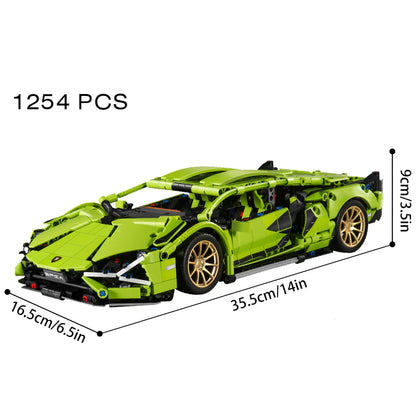 Riceblock Technical 1:14 Racing Sport Car Model Building Blocks Bricks MOC City Vehicle Supercar Adult Toy For Boy Children Gift Freshtrendingproduct