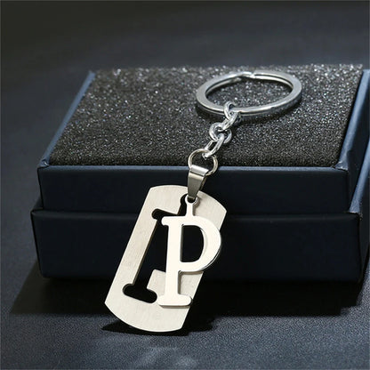 NEW DIY Stainless Steel A-Z Letters key Chain Charm 26 Letters KeyChain Men Women keychain Couple gift Jewelry Car Key Ring Freshtrendingproduct