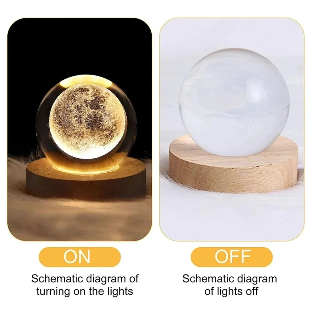 Unique 3D Crystal Ball Lamp with Galaxy and Planetary Projections USB Night Light for Cozy Atmosphere plasma ball Freshtrendingproduct