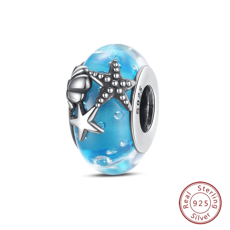 Fit Qikaola 925 Original Bracelets Blue Zircon Owl Luminous Sea Turtle Octopus 925 Silver Charms Beads DIY Birthday Jewelry Gift Freshtrendingproduct