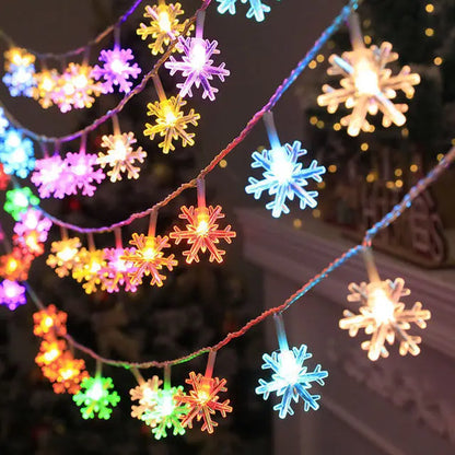 10/20/80Leds Snowflake String Garland Fairy Lights USB/Battery Powered Christmas Tree Holiday New Year Bedroom Decoration Lamps Freshtrendingproduct