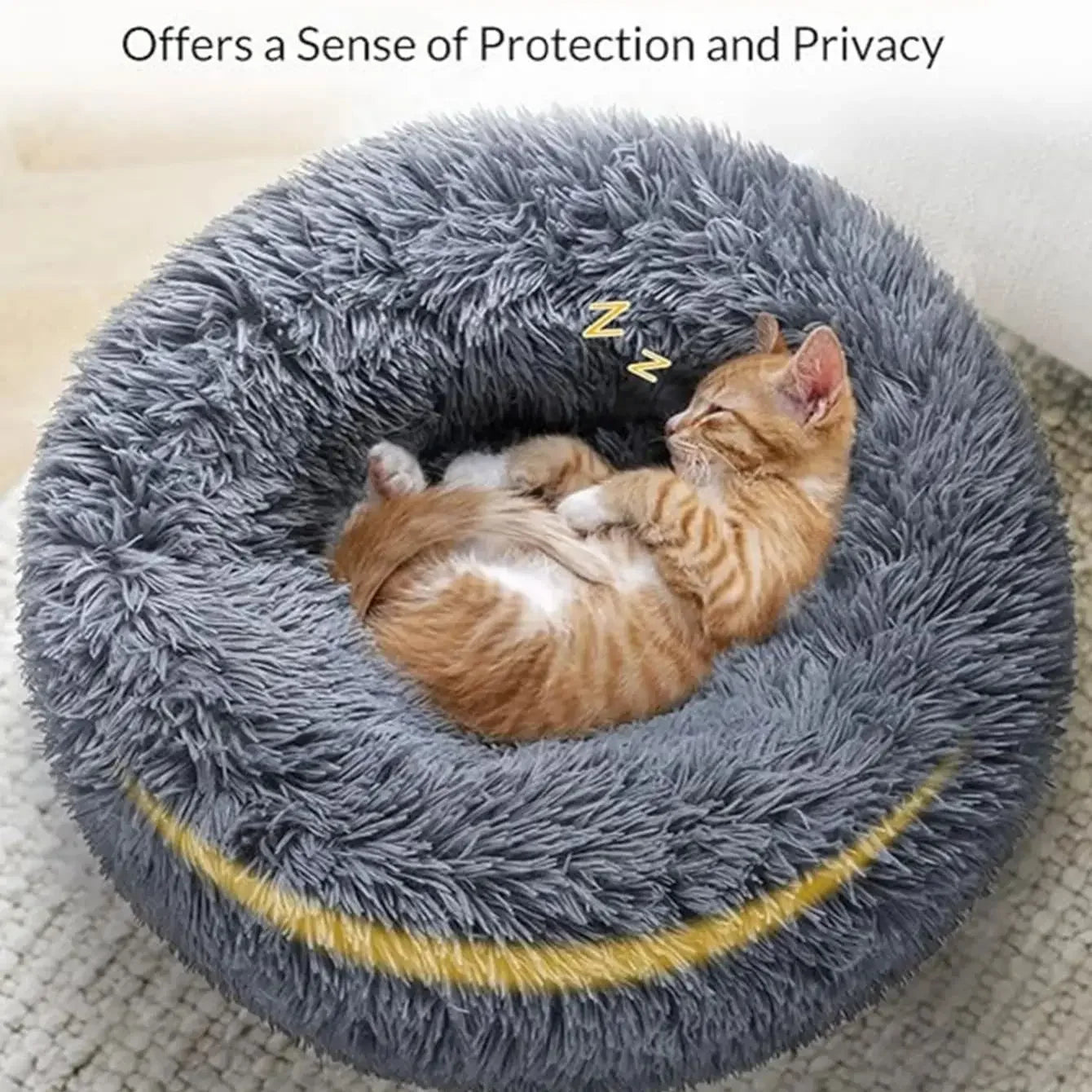 40-90cm Round Pet Bed for Large Dog Bed Super Soft Cat Bed Long Plush Dog House for Medium Dog House Winter Warm Sleeping Freshtrendingproduct