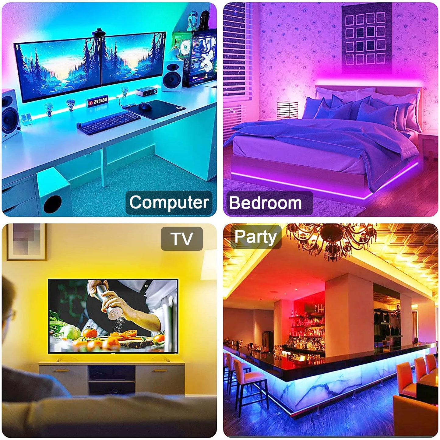 RGB 5050 Led Strip Light Bluetooth App 5V USB Led Tape Flexible Ribbon Diode Tape for TV Backlight Gaming Room Decoration Freshtrendingproduct